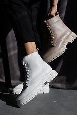 White autumn on a platform made of genuine leather  8018860 photo №6