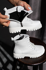 Білі осінні черевики на платформі з натуральної шкіри  8018860 фото №7