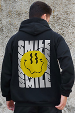 Herren Kapuzenpullover mit isoliertem Reißverschluss auf Fleece-Reißverschluss mit Smile Kane Aufdruck schwarz Without 8055860 Foto №1