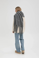 Women's knitted scarf stole in gray color  4038861 photo №2