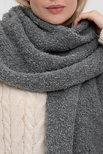 Women's knitted scarf stole in gray color  4038861 photo №3