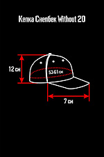 Cotton black cap plain with a straight visor Without 8042861 photo №2