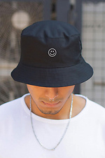 Men's Panama Hat With Smile Print Black Without 8049861 photo №2