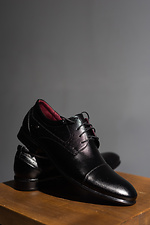 Schwarze Schuhe aus echtem Leder  8018863 Foto №2