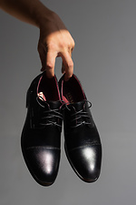 Черные классические туфли из натуральной кожи  8018863 фото №3