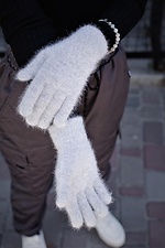 Graue Wollhandschuhe für den Herbst Without 8048863 Foto №2