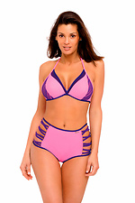 Pinker zweiteiliger Badeanzug: Push-up-BH, hoher Slip Marko 4023864 Foto №2