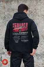 Herren Kapuzenpullover mit isoliertem Reißverschluss und Fleece-Reißverschluss mit Aufdruck Suki Kane Schwarz Without 8055864 Foto №2