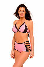 Pink two-piece swimsuit: push-up bra, high panties Marko 4023865 photo №2