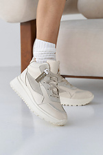 Winter-Ledersneaker für Damen in Weiß  8019865 Foto №1