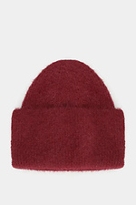 Women's knitted hat, burgundy  4038866 photo №2