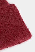 Women's knitted hat, burgundy  4038866 photo №4