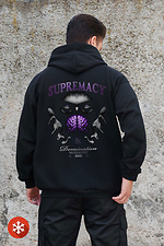 Herren Kapuzenpullover mit isoliertem Reißverschluss und Fleece-Reißverschluss mit Aufdruck Supermacy Kane Schwarz Without 8055866 Foto №2
