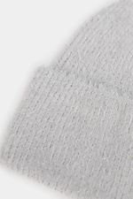 Women's knitted hat, light gray  4038867 photo №4