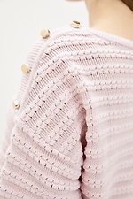Elegancki różowy ażurowy sweter  4037868 zdjęcie №4