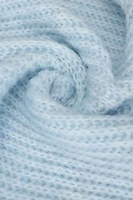 Women's woolen knitted scarf in blue color  4038868 photo №4