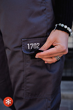 Insulated fleece cargo pants with large pockets Without 8048868 photo №5