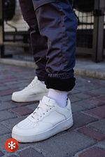 Утепленные спортивные штаны карго на флисе с большими карманами Without 8048868 фото №7