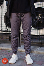 Watowane spodnie dresowe z polarowymi joggerami Without 8048869 zdjęcie №4