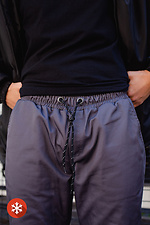 Утепленные спортивные штаны джоггеры на флисе Without 8048869 фото №5