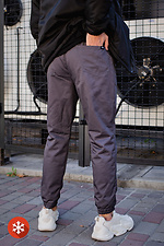 Утепленные спортивные штаны джоггеры на флисе Without 8048869 фото №6