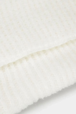 Women's woolen knitted scarf in white color  4038870 photo №3