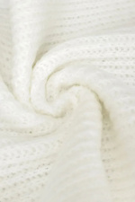 Women's woolen knitted scarf in white color  4038870 photo №4