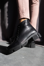 Black autumn leather platform boots  8018870 photo №4