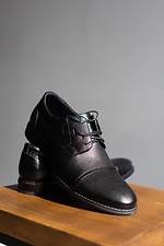 Мужские классические туфли из черной кожи 8018871 фото №5
