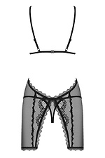 Erotische transparente schwarze Mesh-Nachthemd Obsessive 4026873 Foto №4