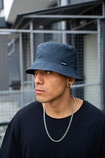 Summer cotton bucket hat dark gray Without 8042874 photo №4