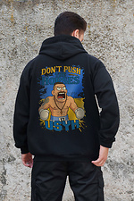 Herren Kapuzenpullover mit isoliertem Reißverschluss und Fleece-Reißverschluss mit Aufdruck Usyk Kane Schwarz Without 8055874 Foto №2