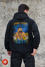 Herren Kapuzenpullover mit isoliertem Reißverschluss und Fleece-Reißverschluss mit Aufdruck Usyk Kane Schwarz Without 8055874 Foto №2