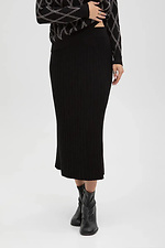 Women's knitted black pleated skirt  4038875 photo №1