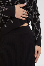Women's knitted black pleated skirt  4038875 photo №4