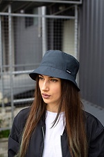Summer cotton bucket hat dark gray Without 8042875 photo №4