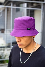 Purple summer cotton Panama hat Without 8042876 photo №2