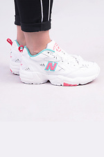 Білі жіночі кросівки New Balance з кольоровими вставками New Balance 4101880 фото №8