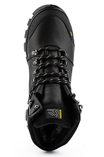 Męskie skórzane sneakersy zimowe w kolorze czarnym  8019880 zdjęcie №2
