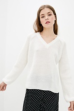 Ciepły sweter oversize z białej wełny  4037882 zdjęcie №1