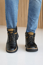 Men's leather winter boots black  8019882 photo №3