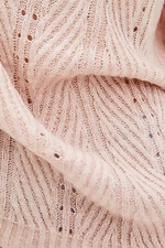 Ciepły sweter z ażurowej dzianiny z domieszką wełny  4037887 zdjęcie №4