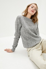 Warm wool blend jumper in openwork knit  4037888 photo №1