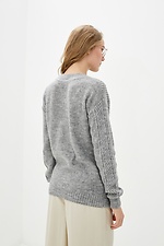 Warm wool blend jumper in openwork knit  4037888 photo №3