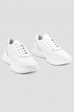 Białe sneakersy damskie wykonane ze skóry naturalnej  4205888 zdjęcie №1