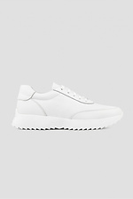 Women's white sneakers made of genuine leather  4205888 photo №2