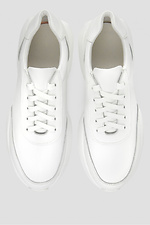 Women's white sneakers made of genuine leather  4205888 photo №4