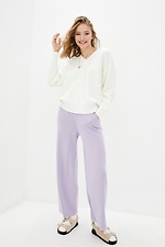Oversized-Pullover aus weißer Wollmischung mit V-Ausschnitt Sewel 4037890 Foto №2