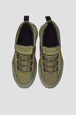 Taktische Herren-Sneaker in Khaki mit Ledereinsätzen  4205892 Foto №3