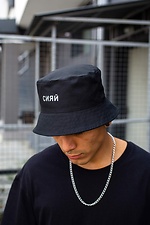 Black summer panama with an inscription Without 8042892 photo №2